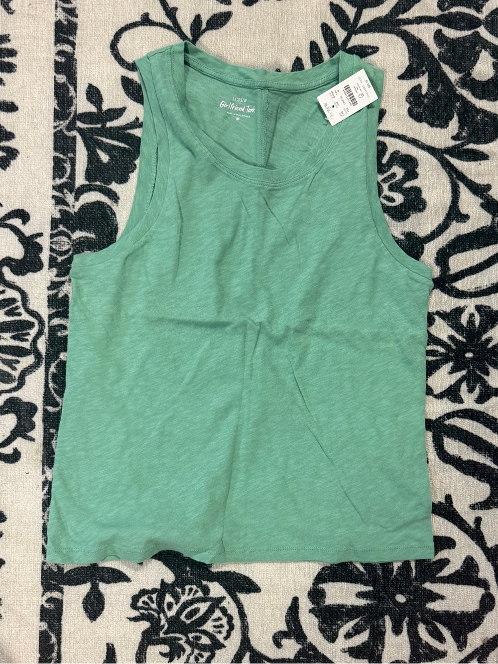 J. Crew Sleeveless Girlfriend Tank Top in Mint Green